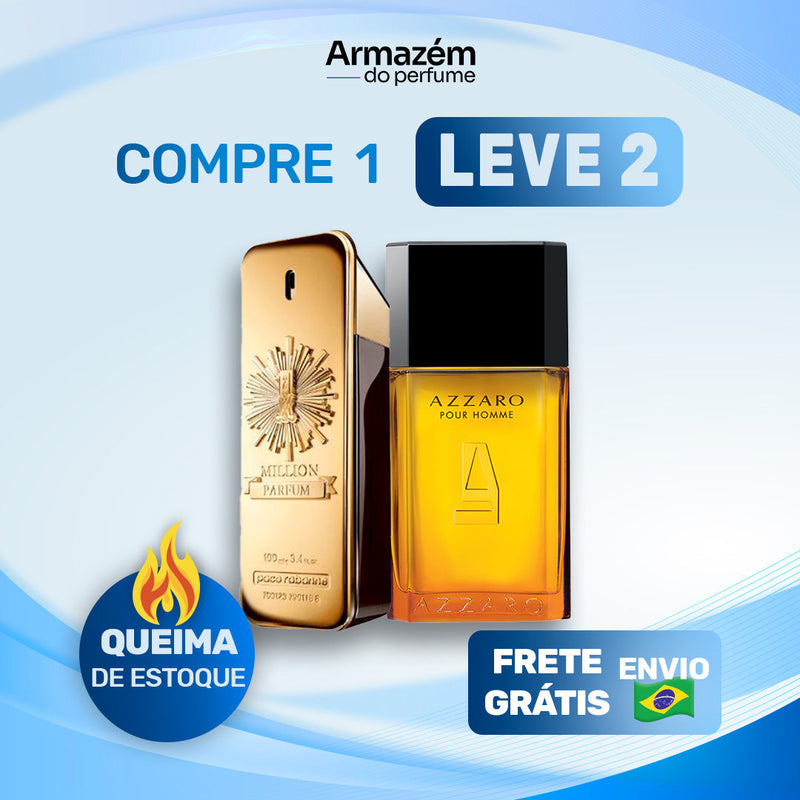 2 Perfumes Masculinos (100ml) - 1 Million | Azzaro Pour Homme | (5 Anos Armazém do Perfume)