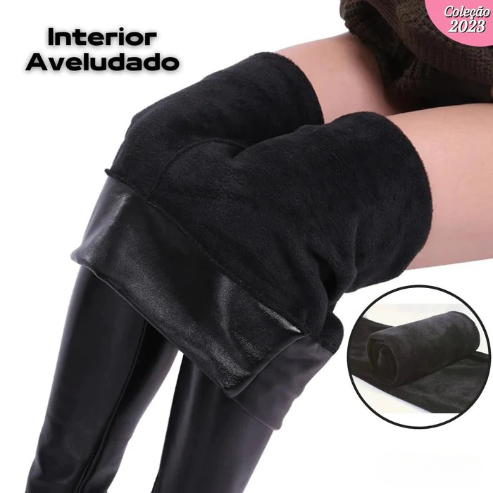 Calça de Couro Aveludada - Tendência Outono/Inverno 2023 - Confortável & Luxuosa