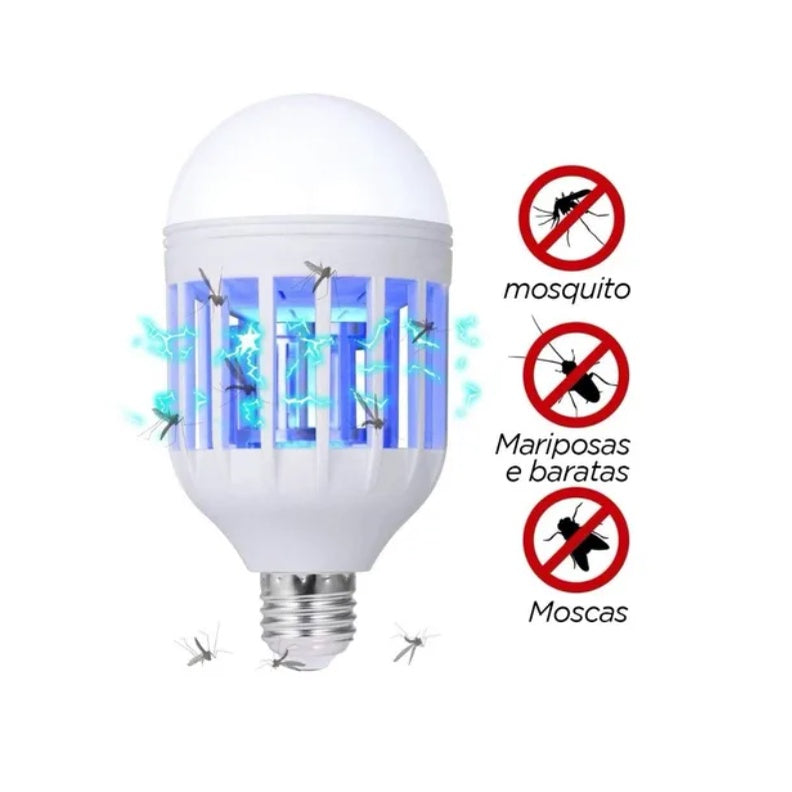 Lâmpada Luz Led Repelente Mata Mosquito Inseto 15 Watts 220v