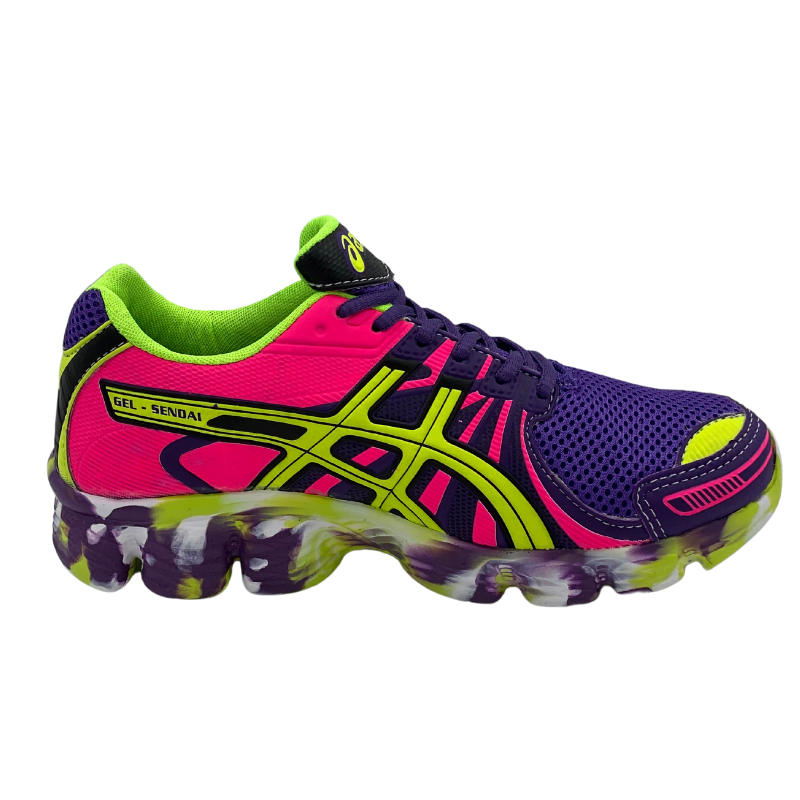 Asics gel sendai roxo hotsell e verde