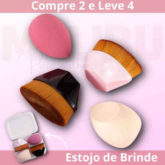 Kit Pincel Super Cover - 4 Peças - Ultimo Dia de Oferta