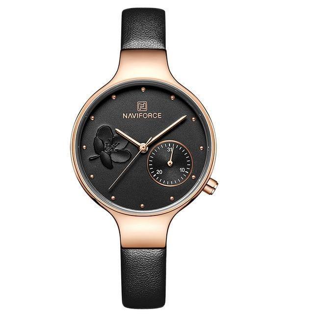 Relógio Feminino NaviForce Minimalista À Prova D'água