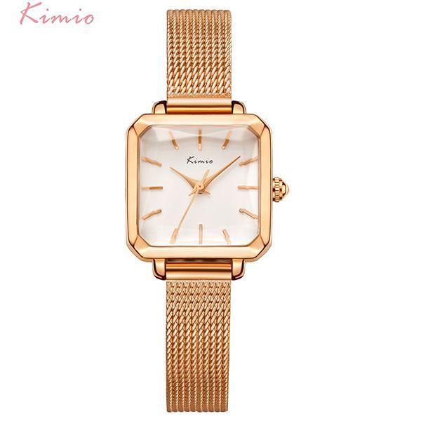 Relógio Feminino Nigth Kimio À Prova D'água Pulseira em Aço Inoxidável Quartz